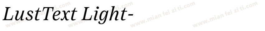 LustText Light字体转换